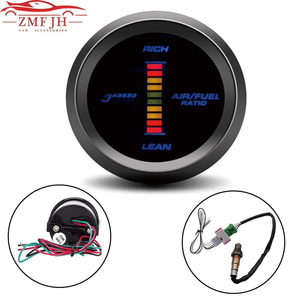 2'' 52mm Digital Air Fuel Ratio Gauge with Narrowband O2 Oxygen Sensor
