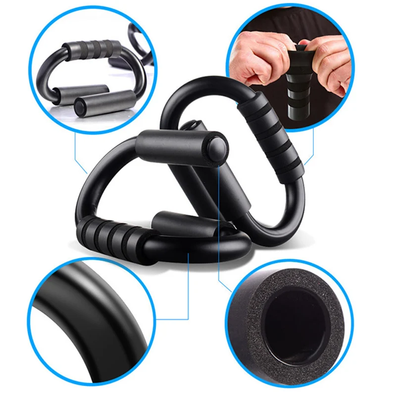 Home Push Up Stands Bar S Shaped Fitness Push-Up Arm Rack Exercise Pushups Body Building Home Muscle Training Professional Gym