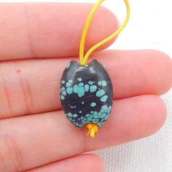 

Semi-precious stones Natural Gemstone Turquoise Fashion Pendant For Jewelry Making 17x13x7mm，2.4g