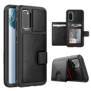 

TPU+PU Leather Case For Samsung S20 Ultra 2020 NEW S10 Plus Multi Card Holder Case For Samsung S9 Plus S10 S20 Phone Cover EEMIA