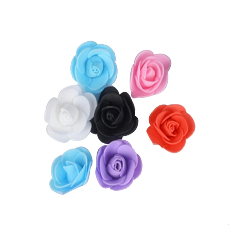 500Pcs/Lot These Flowers Are Used To Decorate Flores Man-Made Decorative Roses Head Rose Bear Wedding House Artificial Flower