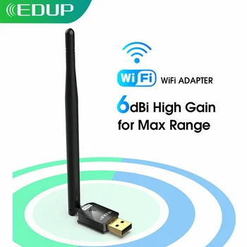 

EDUP USB Wifi Adapter 150mbps High Gain 6dbi Wifi Antenna 802.11n Long Distance USB Wi-fi Receiver Ethernet Network Card for PC