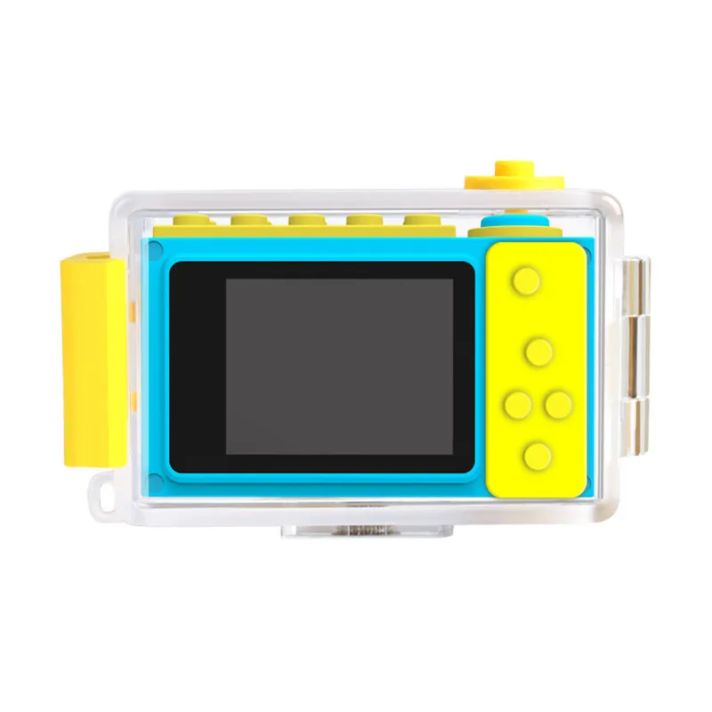HitTime 8.0MP Mini Digital Camera Waterproof 2 Inch Cartoon Cute Camera Toys Children Birthday Gift 1080P Toddler Toys Camera