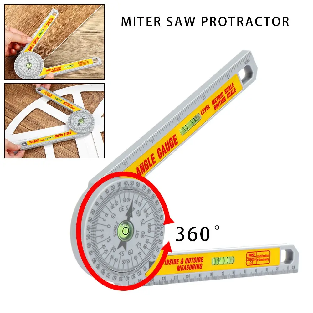 Miter Saw Protractor ABS Digital Protractor Ruler Inclinometer