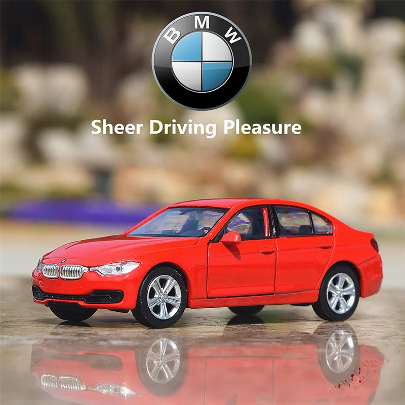 WELLY Diecast Alloy 1/36 BMW 335i Series Car Model Red Adult