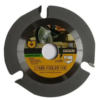

Woodworking Blade for Angle Grinder Disc for Wood Carving Cutting Shaping with 3 Teeth 7/8'' Arbor 4.5 Inch 115mm 4XFD