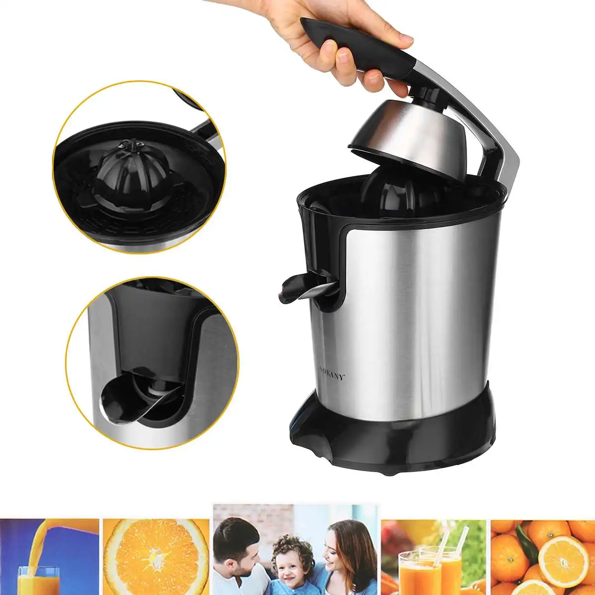 Sokany Stainless Steel Juicer 350w Orange Lemon Electric Juicers Fruits