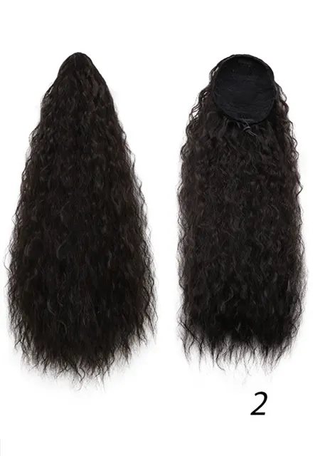 Amir Hair Drawstring Ponytail Extensions Synthetic Long Kinky Curly Ponytails Wig Hair Pieces For Women Fake Hair Extension Clip 2