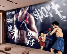 

3d photo wallpaper for walls in rolls custom mural Gym beauty sports club home decor wallpaper sticker for bedroom