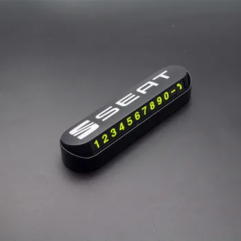 

Car Styling Temporary Parking Card Phone Number Card Plate Park Stop For Seat Leon Ibiza cupra Altea Belt Racing