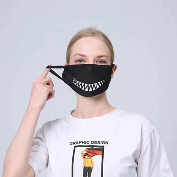 

2pcs Spring Black Cotton Mouth Mask Anti Haze Dust Washable Reusable Double Layer Dustproof Mouth-muffle Nose Mask