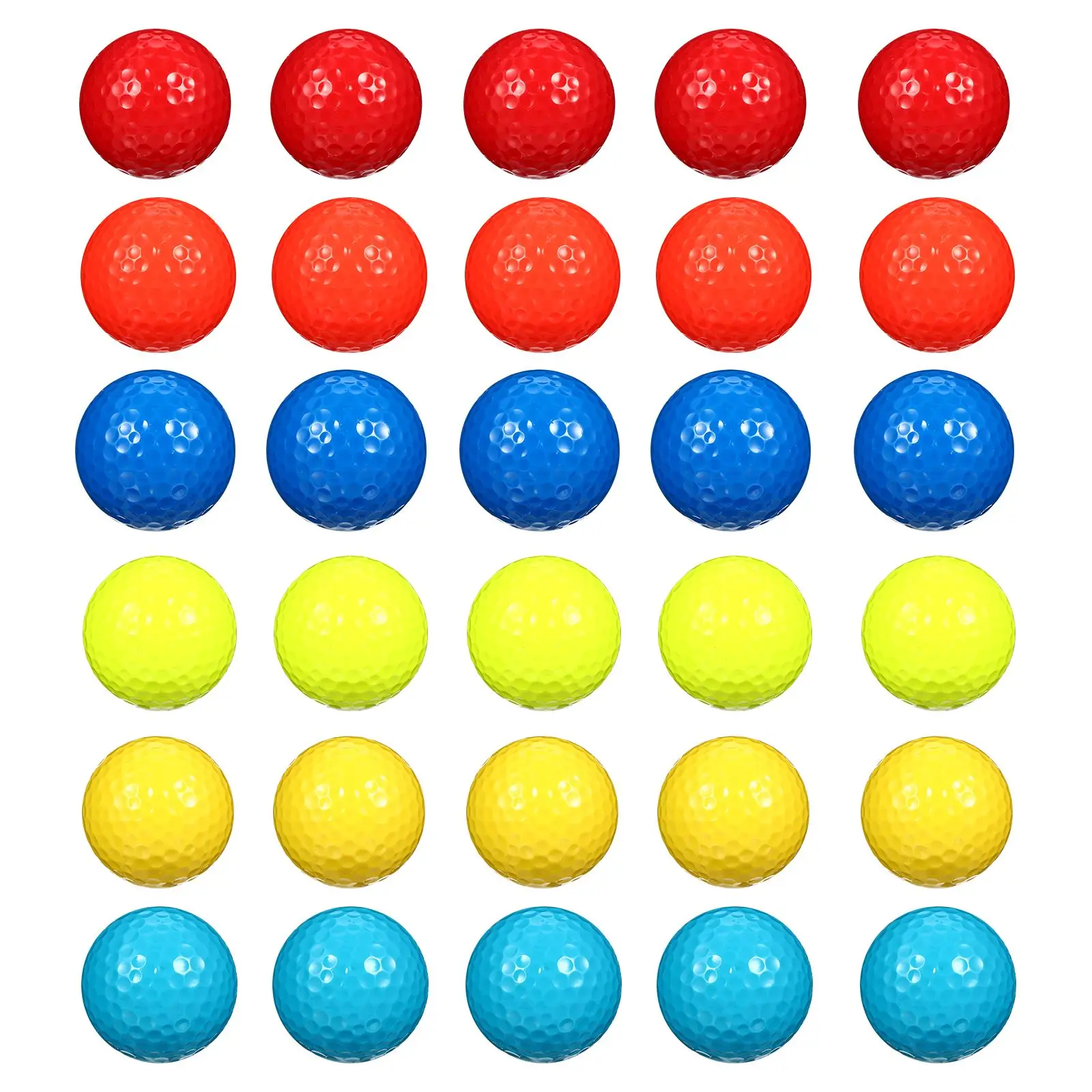 30pcs Practice Golf Balls Synthetic Rubber Golf Balls Beginners