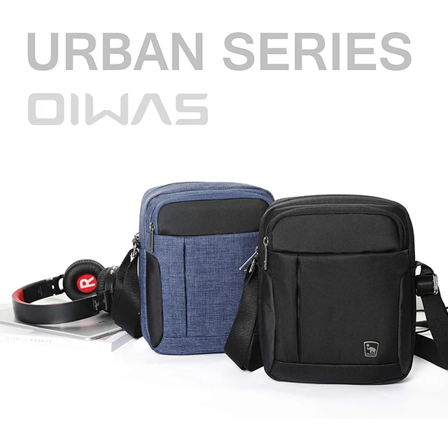 Borsello Uomo OIWAS - Tracolla Piccola, Blu Denim, Impermeabile, Regolabile, Per Sport E Lavoro - Foto 3