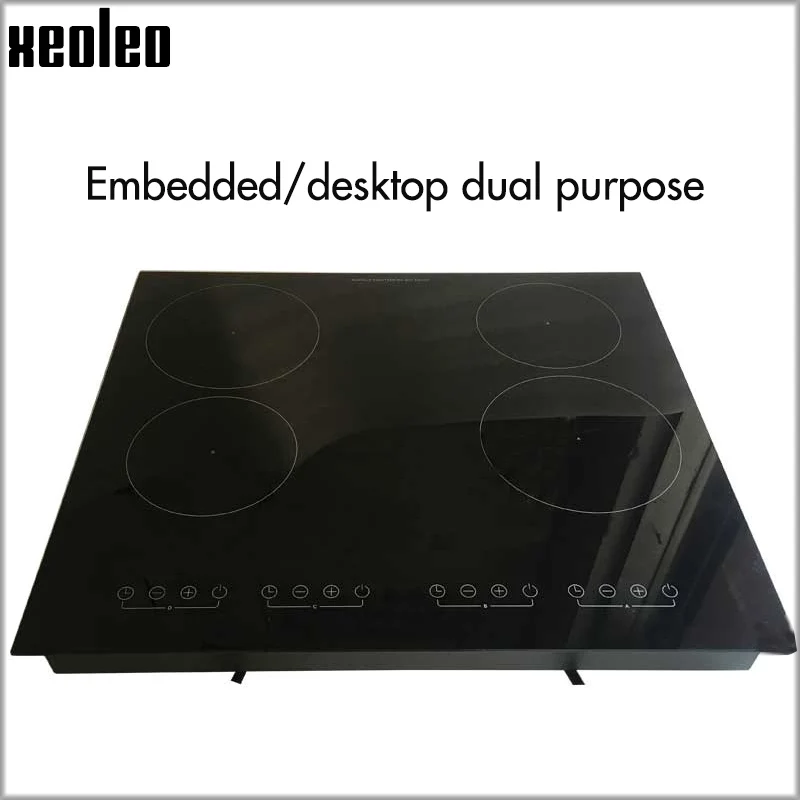 XEOLEO Home use Built-in Electric Ceramic Cooker Induction cooker 1200W+1800W Four Burner Electric hob with timing Ceramic stove