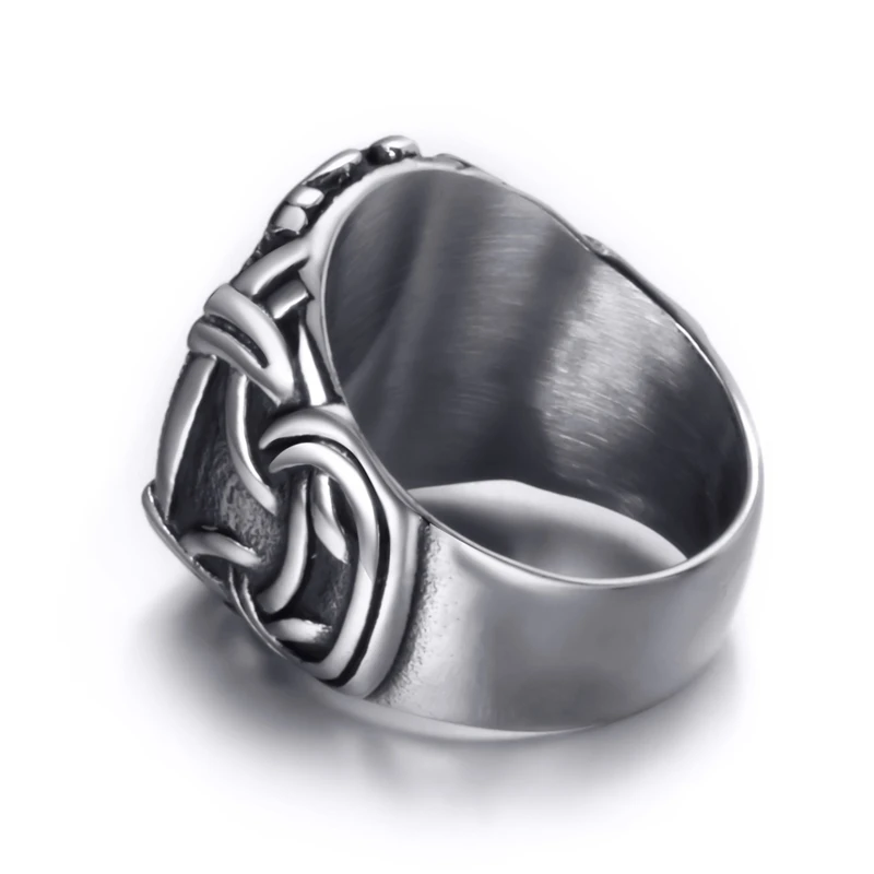 Elfasio Viking Valknut пиратский компас Norse скандинавский текстовый символ мужское кольцо из нержавеющей стали Винтажные Ювелирные Изделия