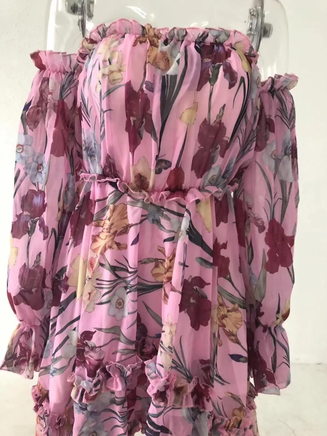 Tosheiny, женское элегантное мини-платье с открытой спиной и цветочным принтом TH18851