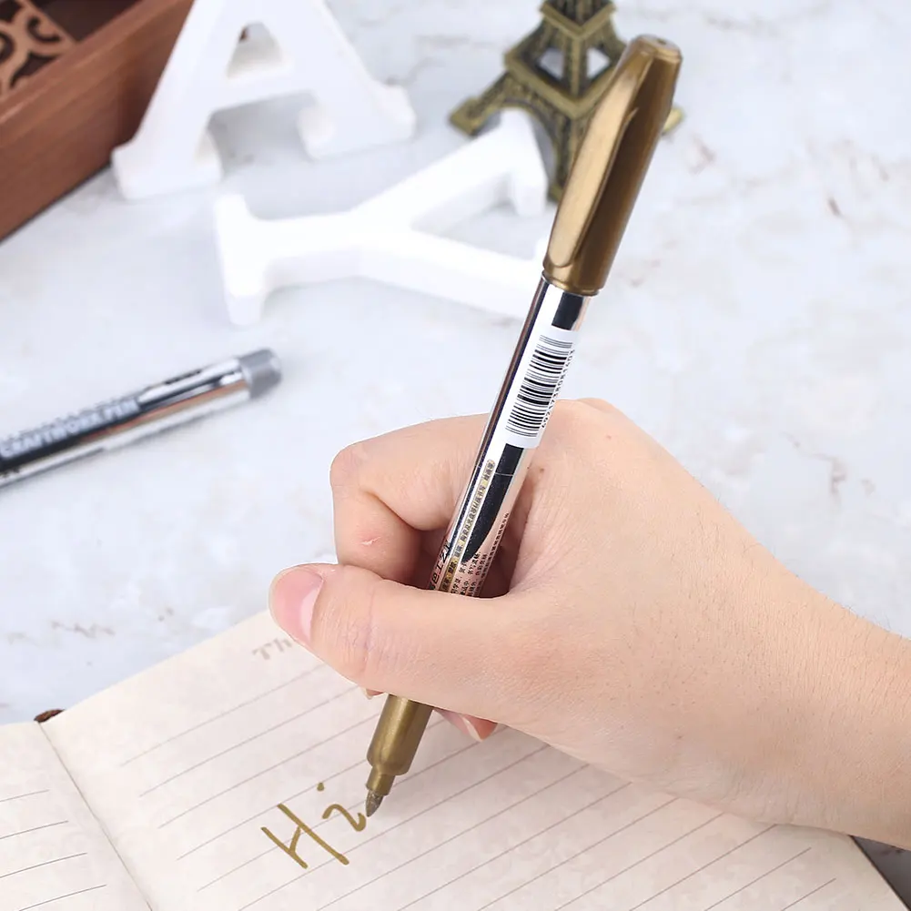 Paint Marker Pen Fine Nib Waterproof Decorations School Student Smooth Art Supplies Office Stationery Calligraphy Creative
