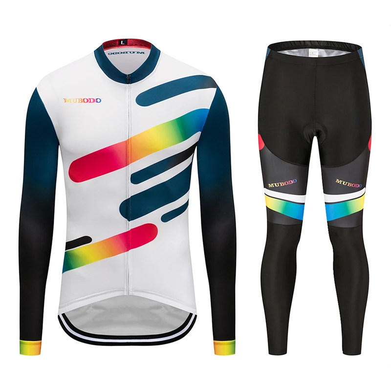 

2019 Men's Cycling Jersey Long sleeve set MTB Bike Clothing Maillot Ropa Ciclismo Hombre Bicycle Wear Breathable GEL bib pants