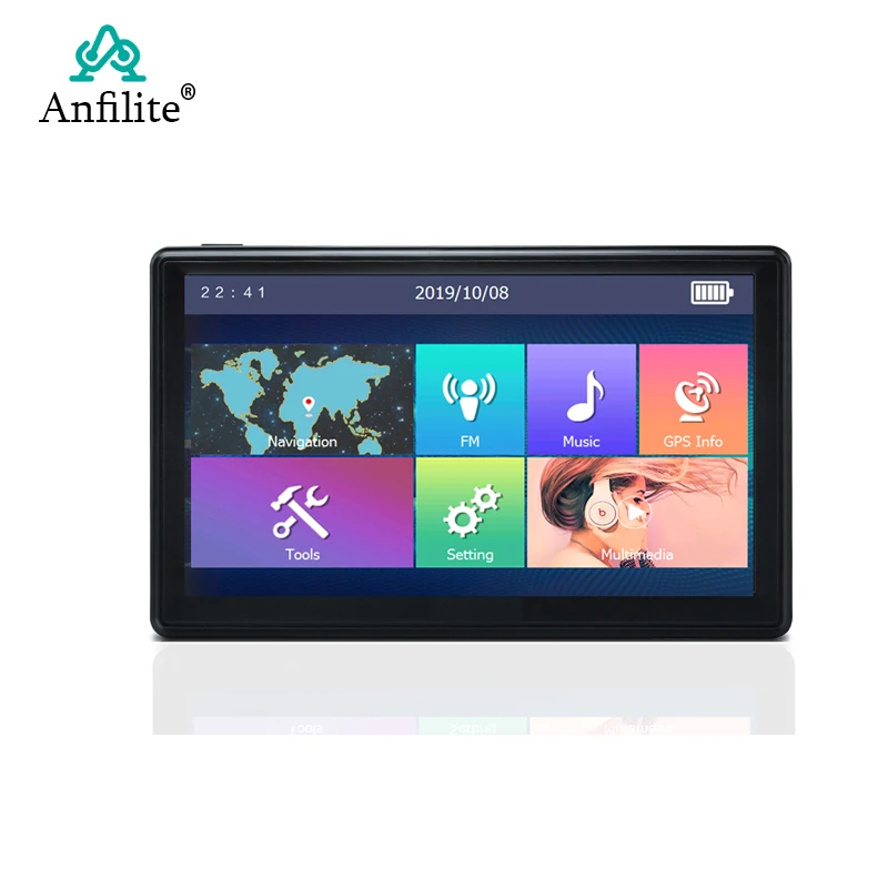 Anfilite 7 дюймов Автомобильный wince gps навигатор 8G 256m FM Bluetooth Navitel с новейшей картой Sat nav грузовик gps навигаторы для автомобиля gps - Размер экрана, дюймов: 7"
