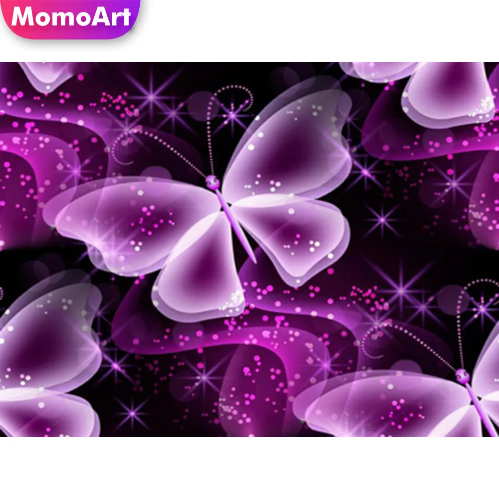 

MomoArt Diy Diamond Embroidery Butterfly Rhinestones Picture Diamond Painting Full Square Drill Wall Paint Home Decoration