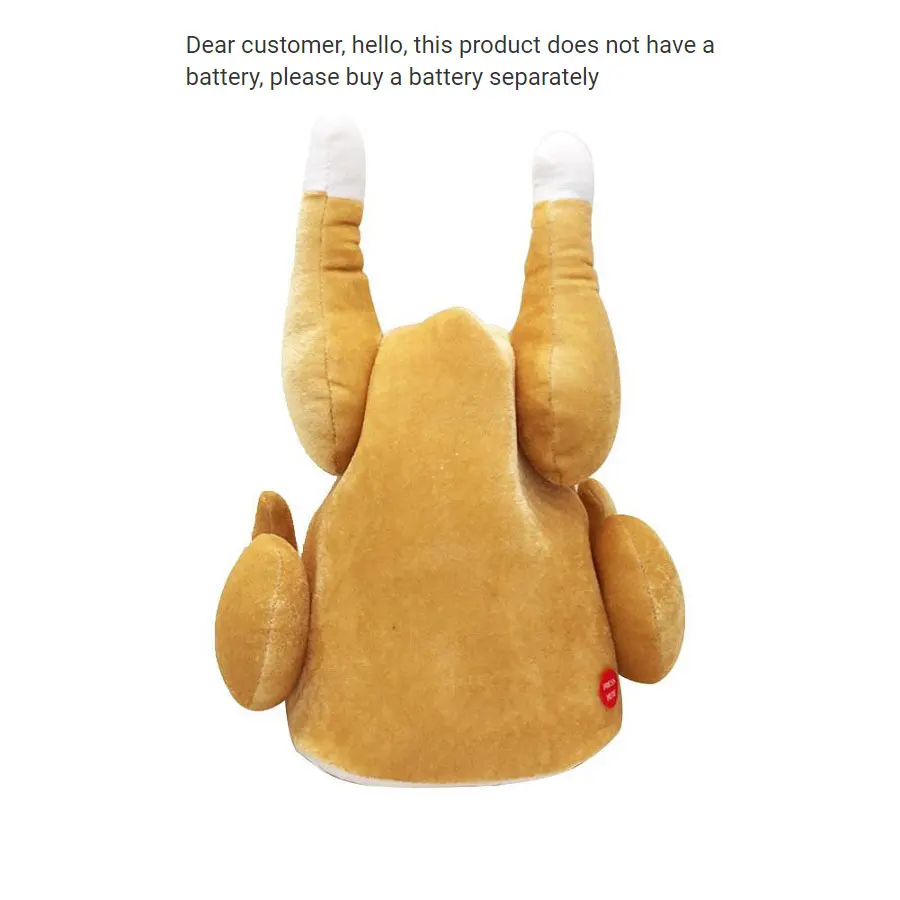 Electric Thanksgiving turkey hat will sing and dance the chicken leg cap interesting sand sculpture gift