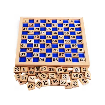 

1Set Wooden Puzzle Toys 1-100 Numbers Educational Toy Counting Game Board calculation Learning Puzzles Parent-Child Interaction