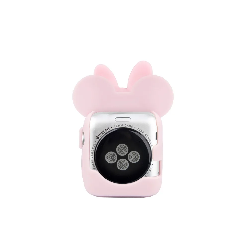 Чехол для apple watch, чехол, серия 4, 3, 2, 1, 38, 42 мм, 40, 44 мм, защитная лента, iWatch, силиконовый мультяшный дизайн для Минни, для детей
