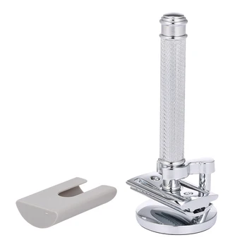 

Double-edged Shaving Razor Set Safety Beard Razor with Shaving Razor Base Shaving Head Protector Cover Face Beard Cleanning Tool