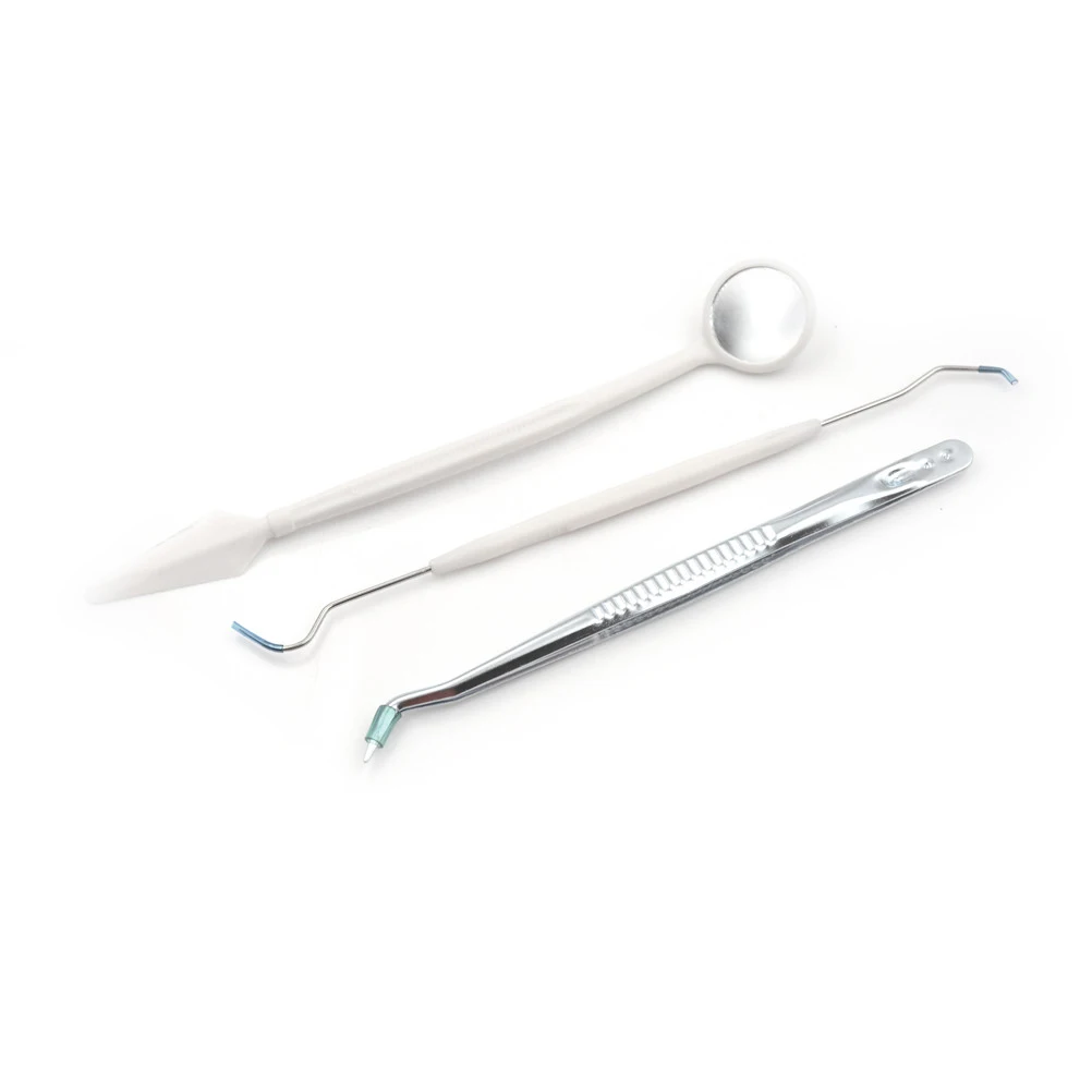 

3Pcs/Lot Useful Stainless Dental Tool Set Dentist Tooth Clean Hygiene Picks Mirror Kit Hot