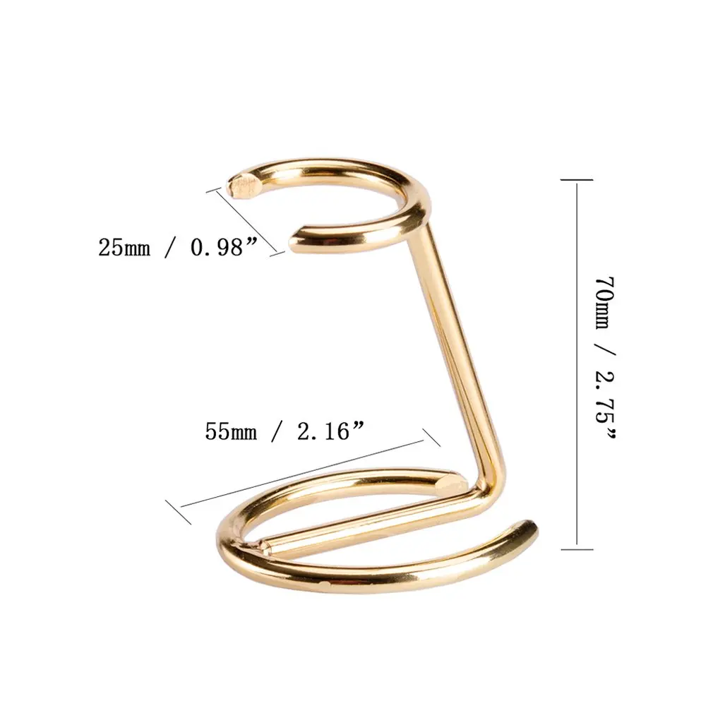 37521 E Shape Single Head Iron Alloy Men's Shaving Brush Holder Razor Storage Rack Razor Holder Hanging Razor Multifunction