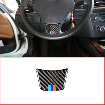 

Soft Carbon Fiber Steering Wheel Trim Stickers For BMW 3 Series E90 E92 2005-2012 Car Accessories