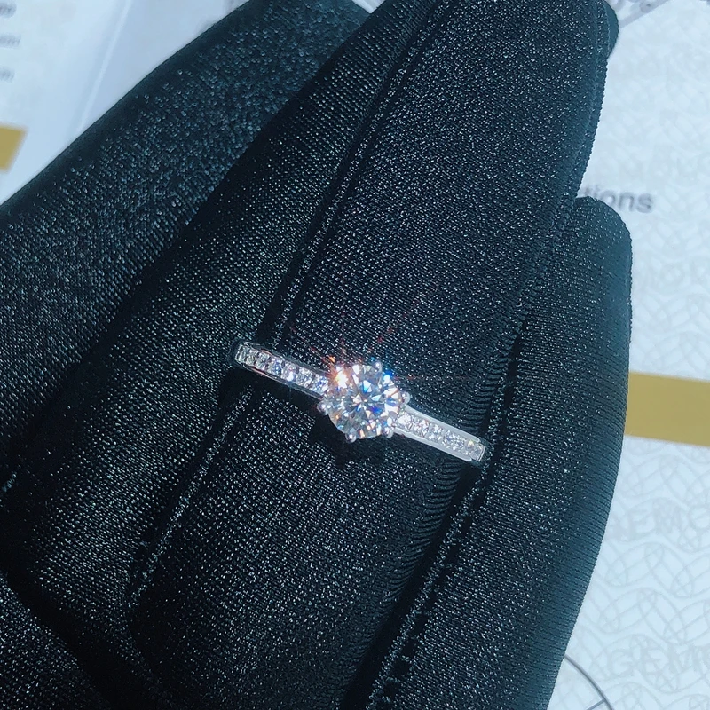 Moissanite, 925 серебряный модный дизайн, сильный огненный цвет, бриллиант, высокая твердость 0.5ct камень