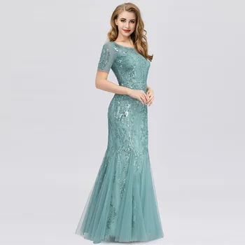 

Sheath Evening Dresses 4 Colors Floor Length Abendkleider 2019 Sequin Mermaid Vestido De Noche Robe Soiree Dubai 2019