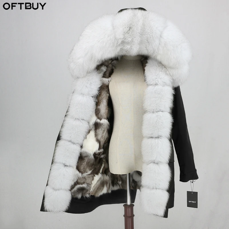 Женская парка OFTBUY длинная Водонепроницаемая с капюшоном и подкладкой из
