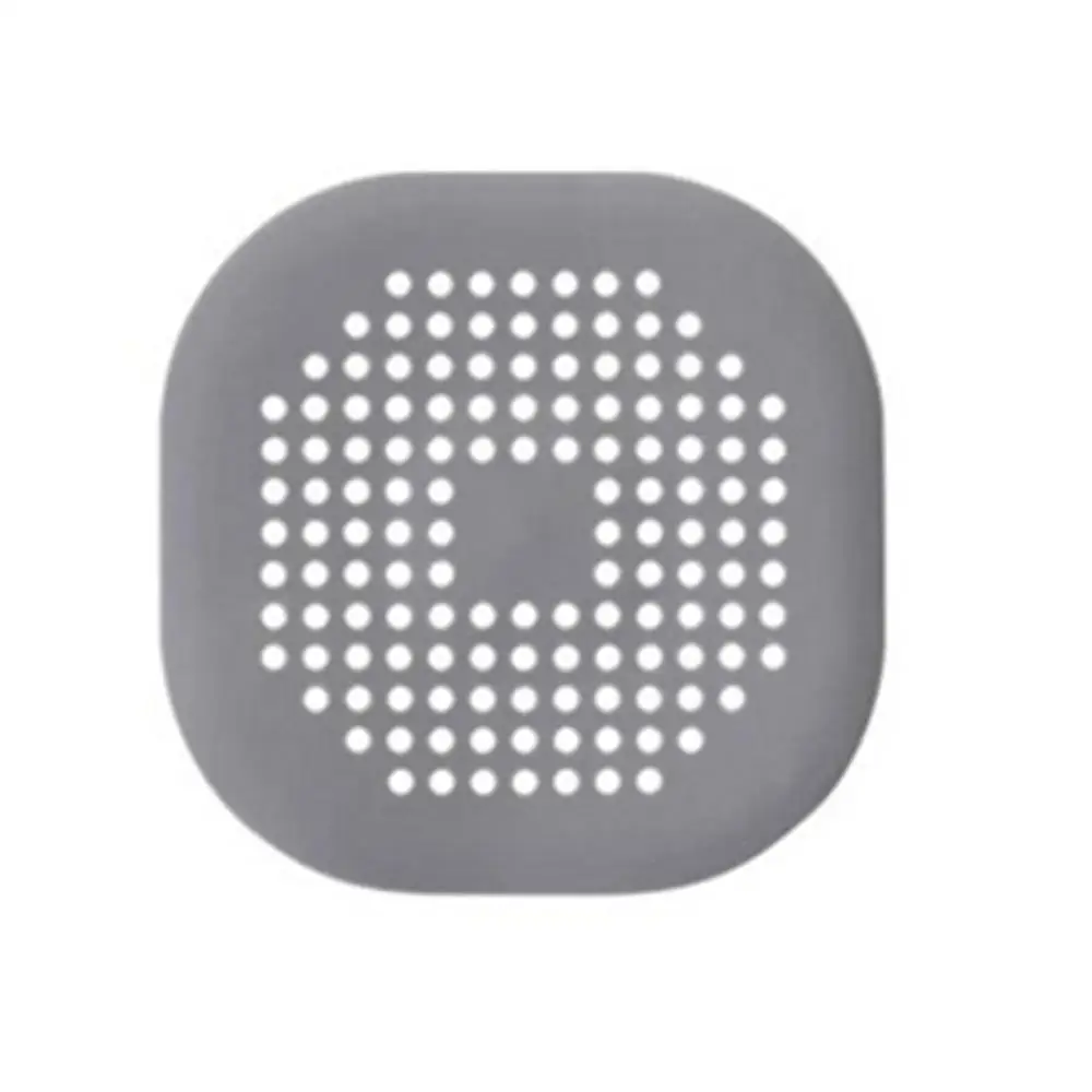 

Square Drain Cover for Shower TPR Drain Hair Catcher Flat Silicone Plug for Bathroom and Kitchen Flat Strainer Stopper