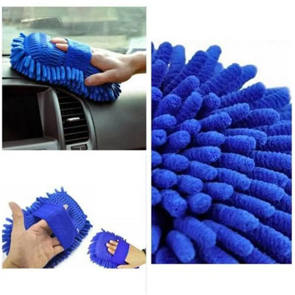 Горячая микрофибра синель губка для чистки автомобиля полотенце ткань авто мойка перчатки Автомойка принадлежности для очистки башня 7 цветов