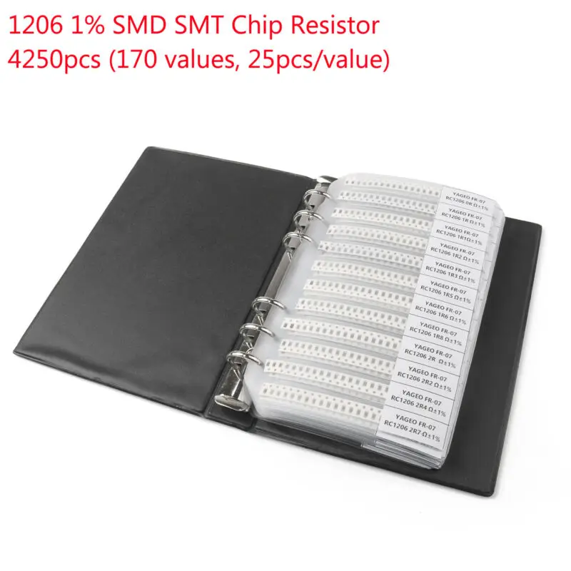 

0201/0805/1206/0402/0603 1% SMD SMT Chip Resistor 170-Values Sample Book DIY AT2