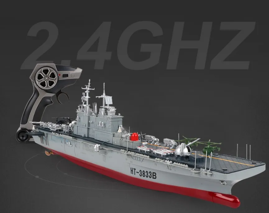 74 см большой 2,4G rc лодка 1/350 Радио rc пульт дистанционного управления амфибия штурмовой Корабль игрушки для детей