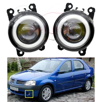 

2PCS For Renault Logan Saloon LS 2004-2015 LED Fog Light Angel Eye DRL Daytime Running Light For Renault Logan Estate KS 07-15