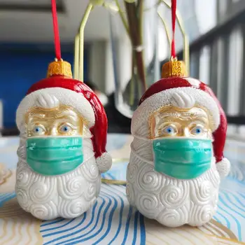 

2020 DIY Quarantine Christmas Quarantine Decorate Santa Claus Quarantine Personalized Hanging Pendants Santa Claus Ornament