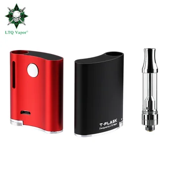 

LTQ Vapor T-FLASK battery Mod 650mAh Adjustable Voltage Battery 510 thread Vape Box Mod for fits Thick oil Cartridges Vape Kit