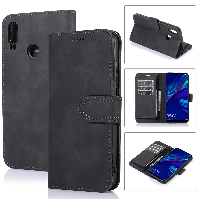 Роскошный кожаный чехол-книжка с бумажником для huawei P30 P20 Pro Lite Nova 3E 4E P Smart Y5 Honor8S держатель для карт чехол-книжка - Цвет: Черный