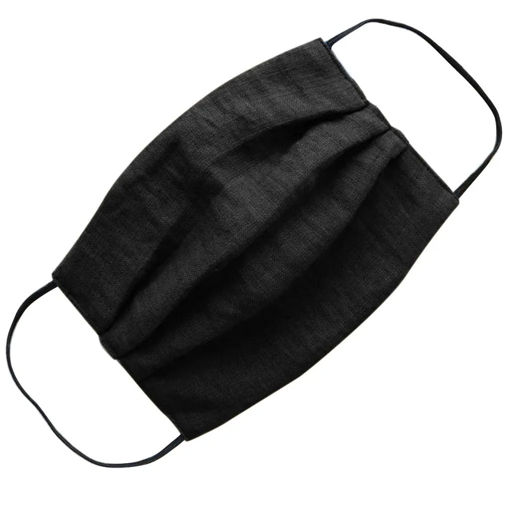 Натуральная льняная взрослая маска многоразовые колпачки для рта защитная