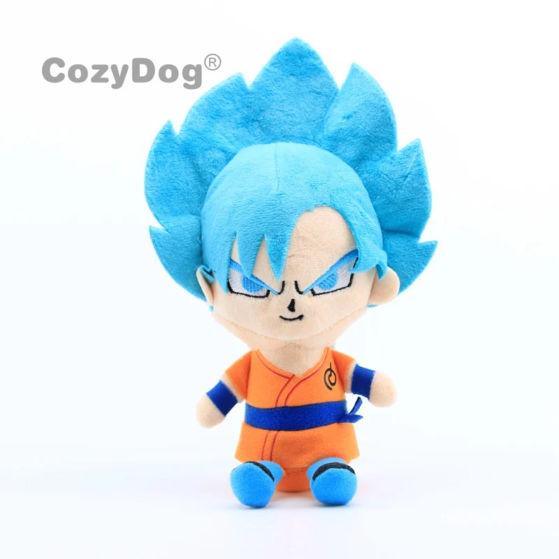 17-25 см Dragon Ball Z плюшевые мягкие куклы игрушки фигурка Сон Гоку Гохан Вегета вегетто runks Bulma Pan Chichi игрушки Детский подарок - Цвет: God Goku 20 cm