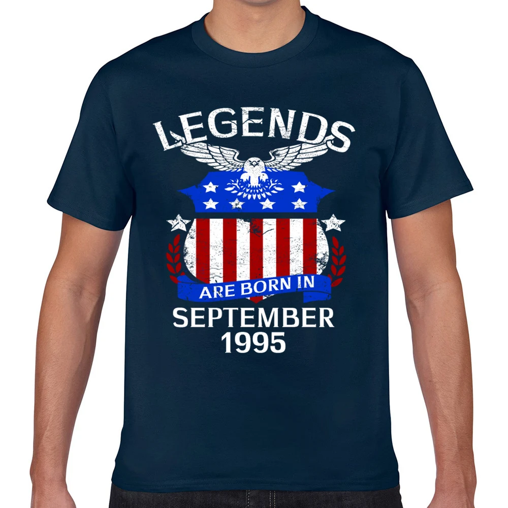 Мужская футболка legends born in September 1995 Супермодная белая хлопковая XXX|Футболки| |