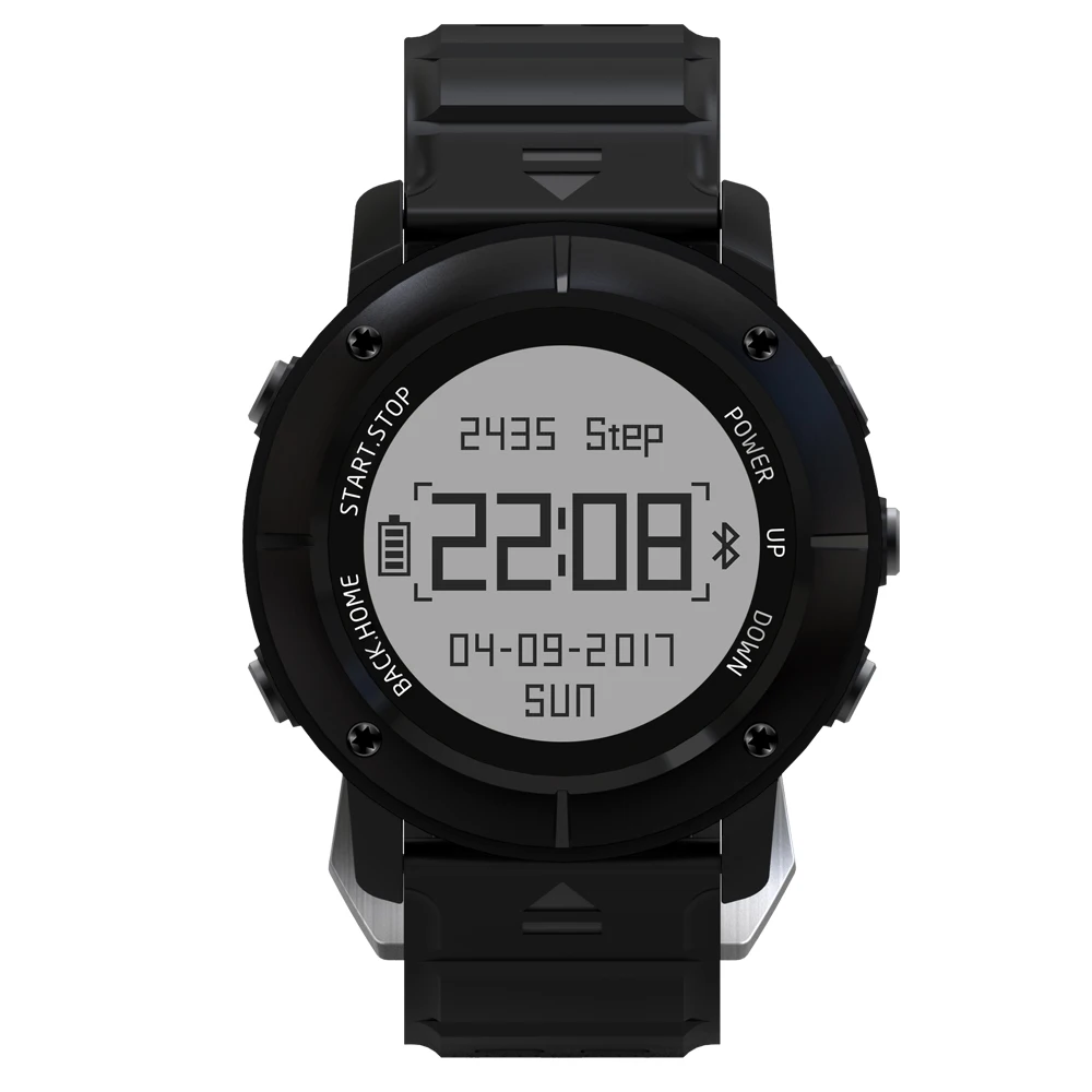UW80 1,2 ''oled нержавеющая стальные «Умные» Часы Bluetooth 4,0 gps Спорт на открытом воздухе IP68 Водонепроницаемый звонки извещение о входящем сообщении