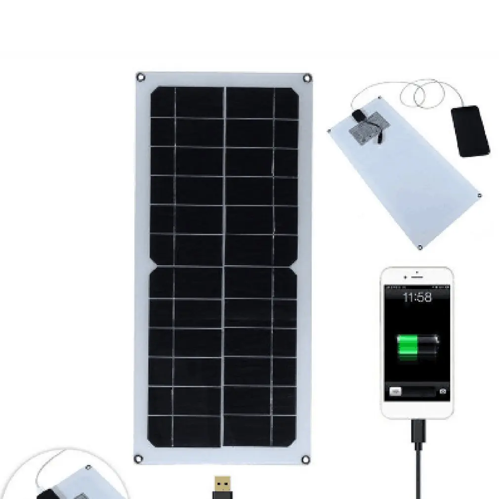 12 В/5 В DC USB зарядное устройство водонепроницаемый солнечная панель Батарея Универсальный для телефона освещение автомобильное зарядное устройство с крокодиловым зажимом