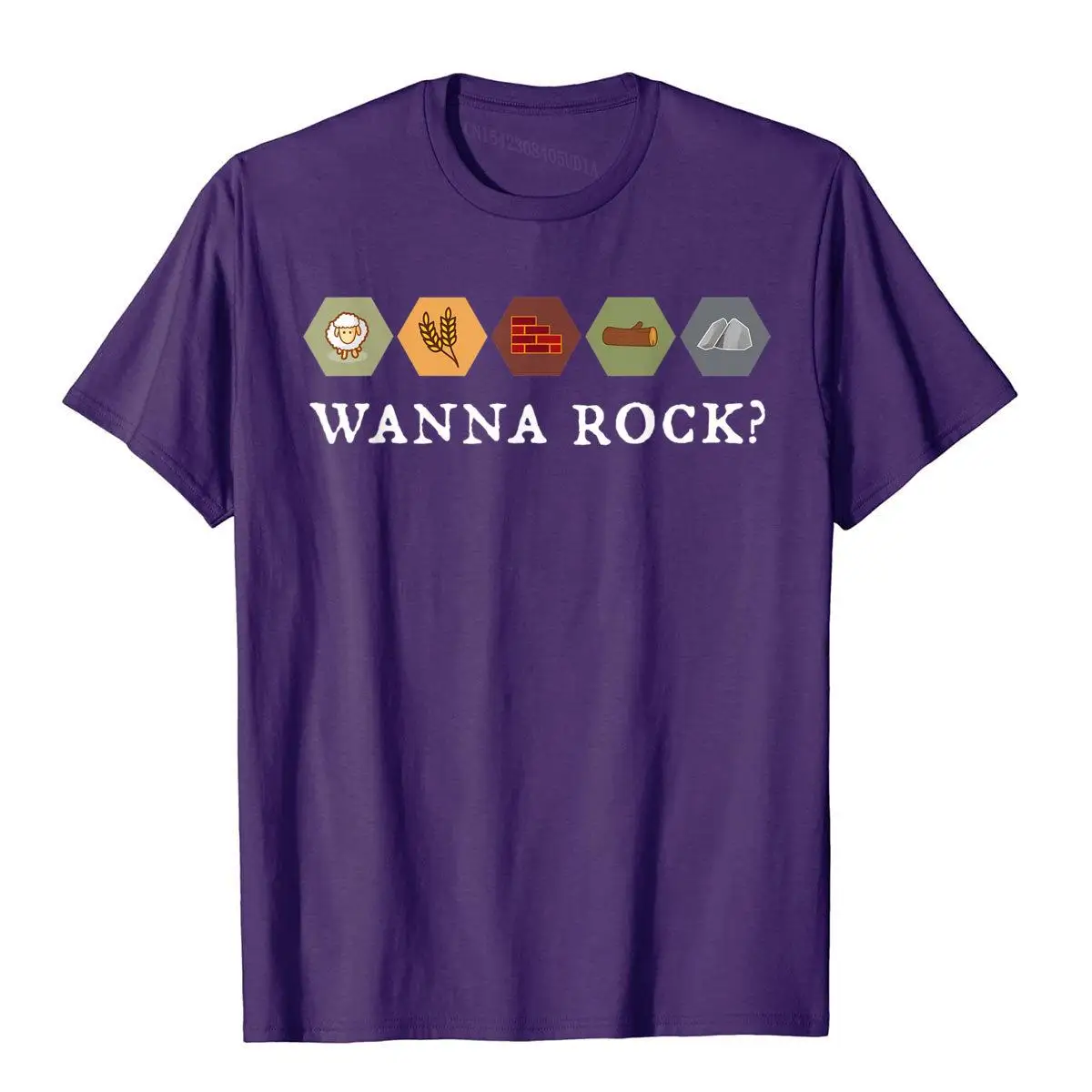 Wanna Rock - Settlers Board Game Night T-Shirt__B11411purple