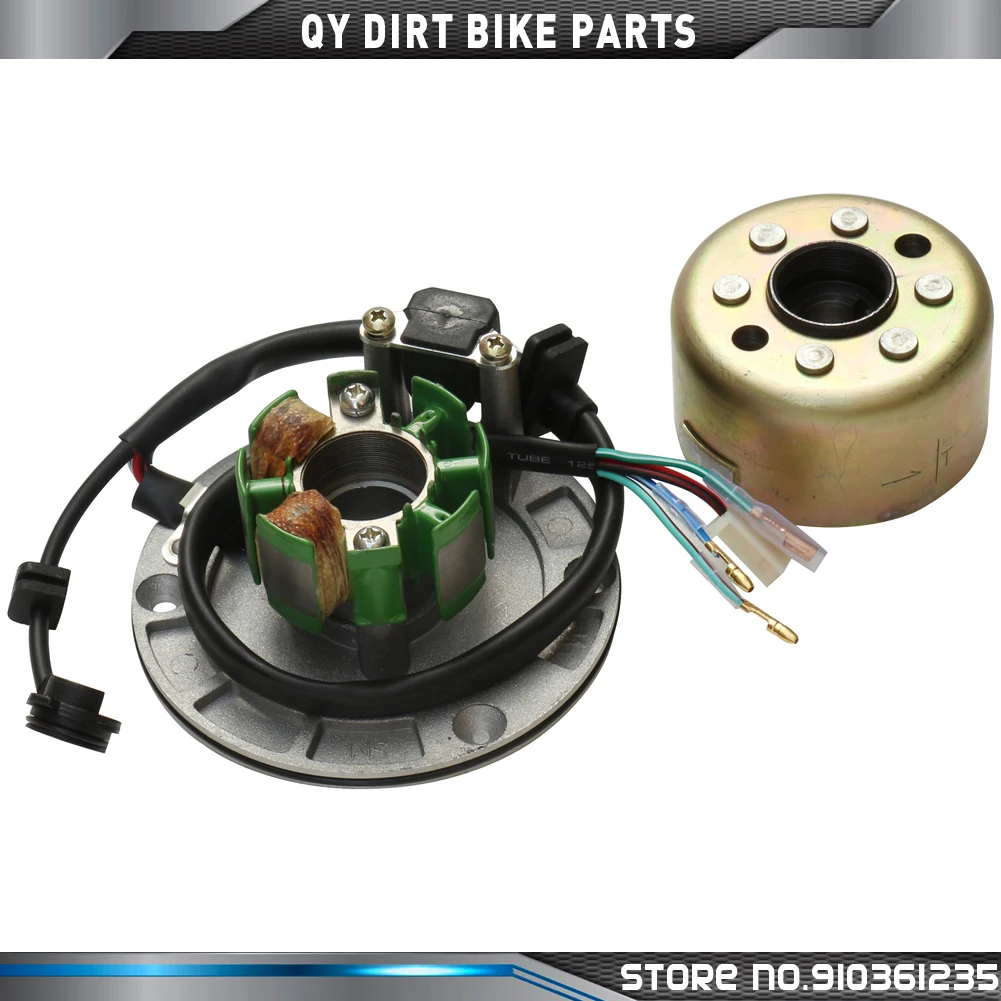 Magneto Stator 2 Pole Coil 4 Wire Flywheel Rotor Kit for ZongShen 150CC Xmotos Kaya Apollo Dirt Pit Bike Parts