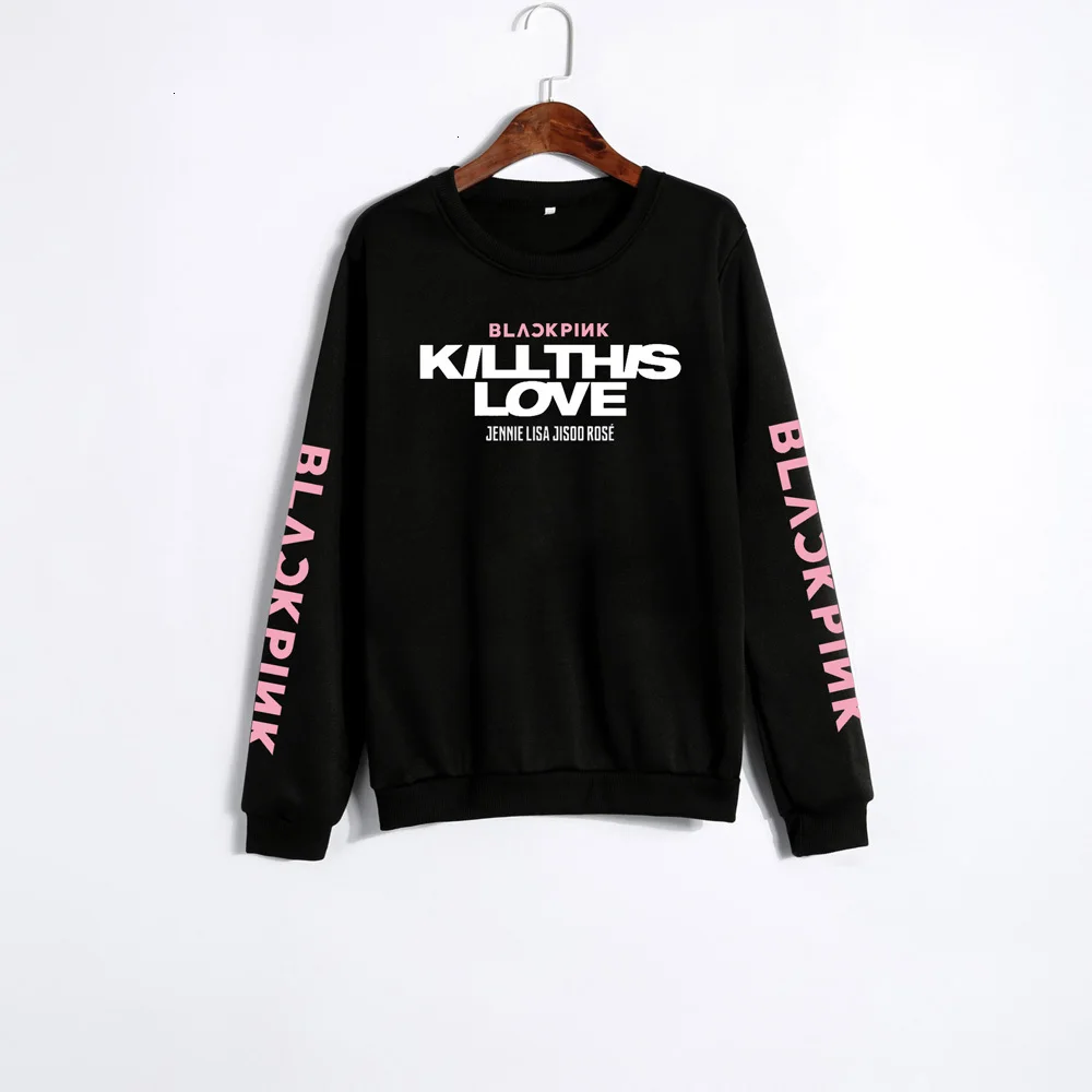 Black Женский осенний свитер sudadera mujer, Женский пуловер с капюшоном и длинным рукавом, блузка с буквенным принтом, женские толстовки, большие размеры 2XL - Цвет: Black